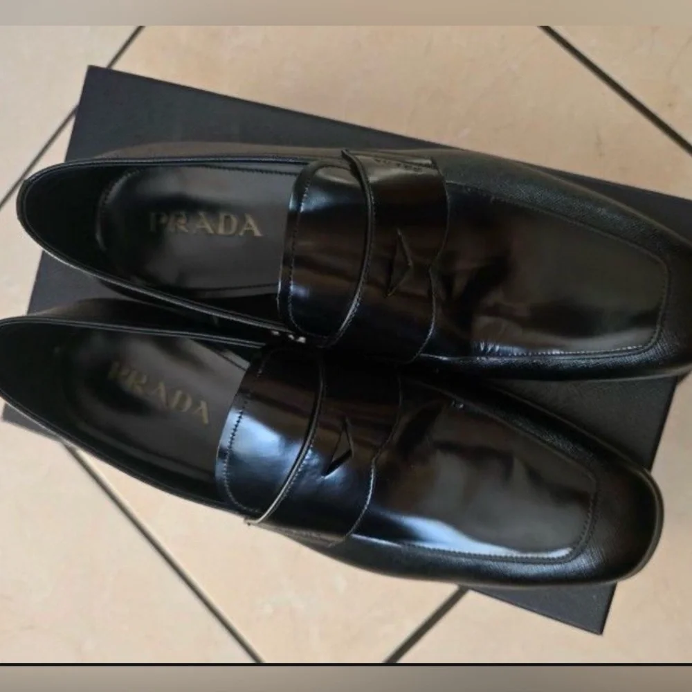 Prada Saffiano leather Penny Loafers - Picture 2 of 9